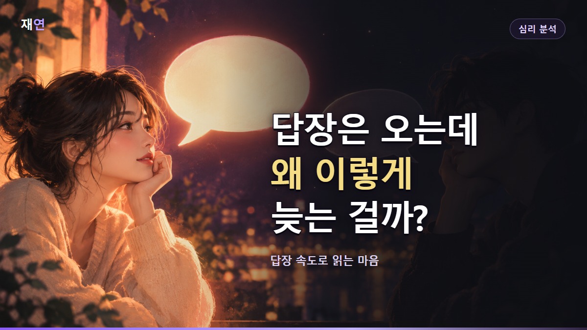 답장은 오는데 왜 이렇게 늦는 걸까?, 어둠 속에 떠 있는 메시지 말풍선